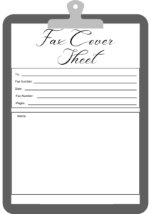 Clipboard Fax Cover Sheet Template