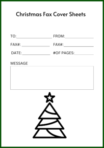 Printable Christmas Fax Cover Sheet